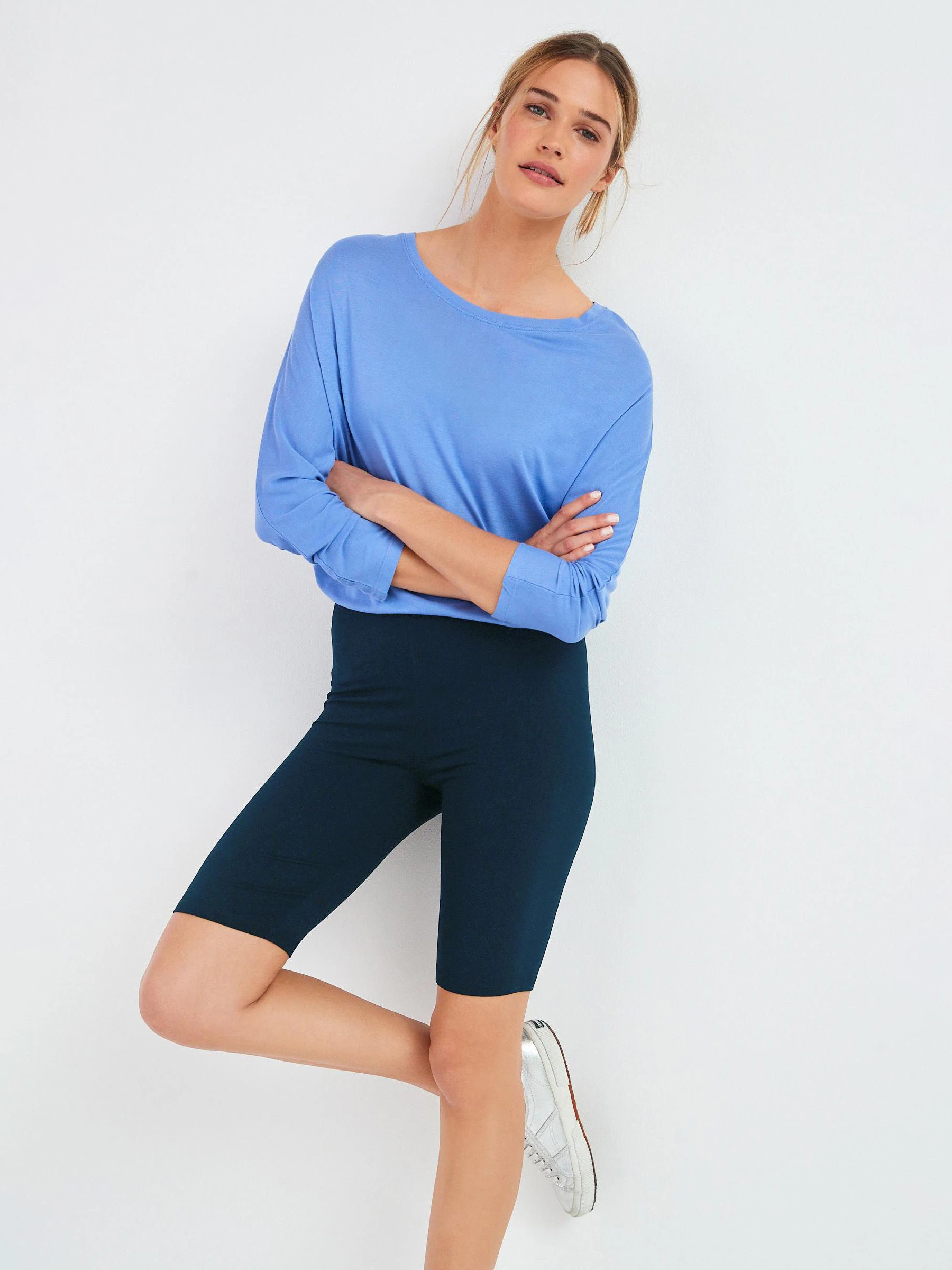 Marineblauw - Jersey fietsshort