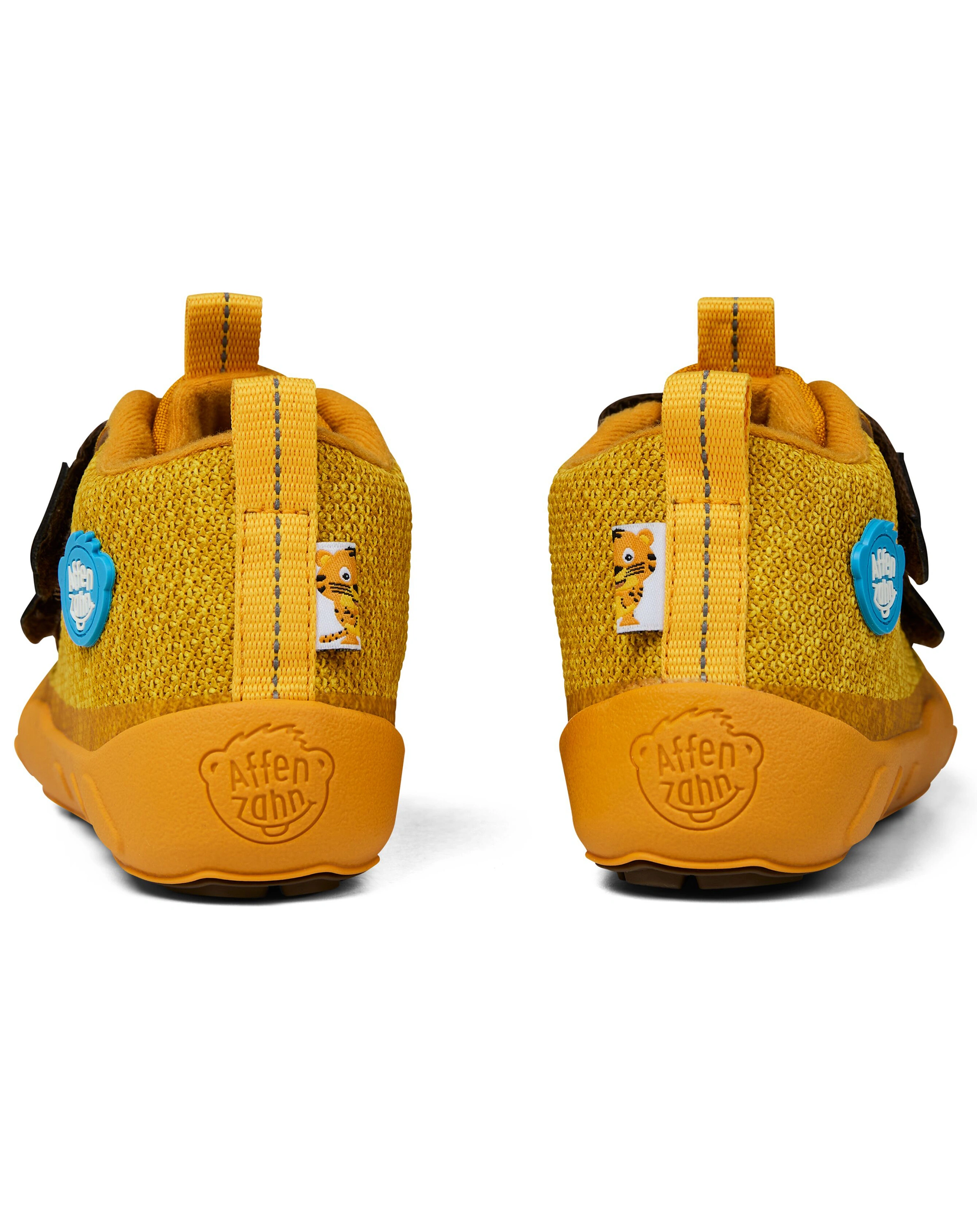 Strick-Halbschuhe HAPPY SMILE TIGER in gelb