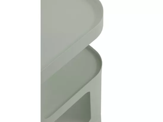 Table d'appoint en métal blanc
