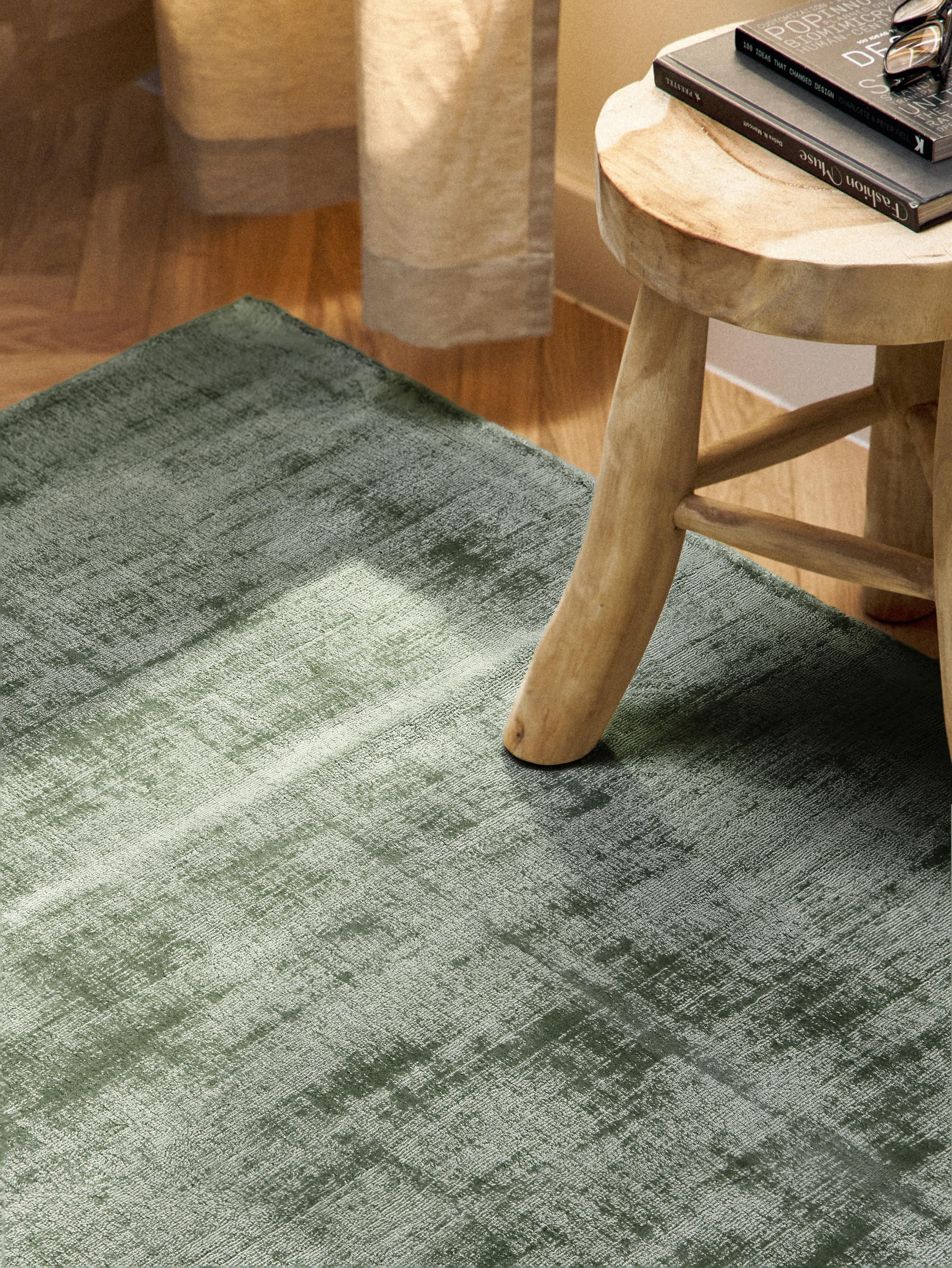 Handgeweven viscose vloerkleed Jane