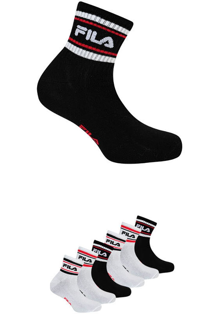 Fila Freizeitsocken »MAN LIFESTYLE QUARTER SOCKS« 6 Paar tlg. mit auffälligem Logoschriftzug