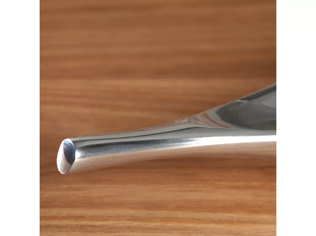 BOL DÉCORATIF Feuille courte 40 cm, Aluminium argent brillant