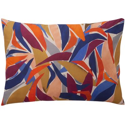 Linge de lit percale motif feuillage - BECQUET CRÉATION