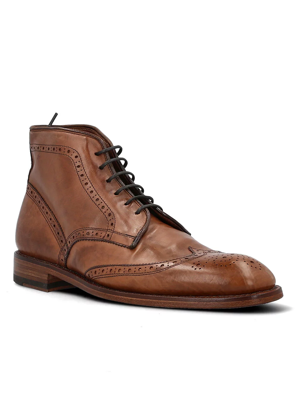 BOOTS HUYTON VEAU WASHÉ MARRON