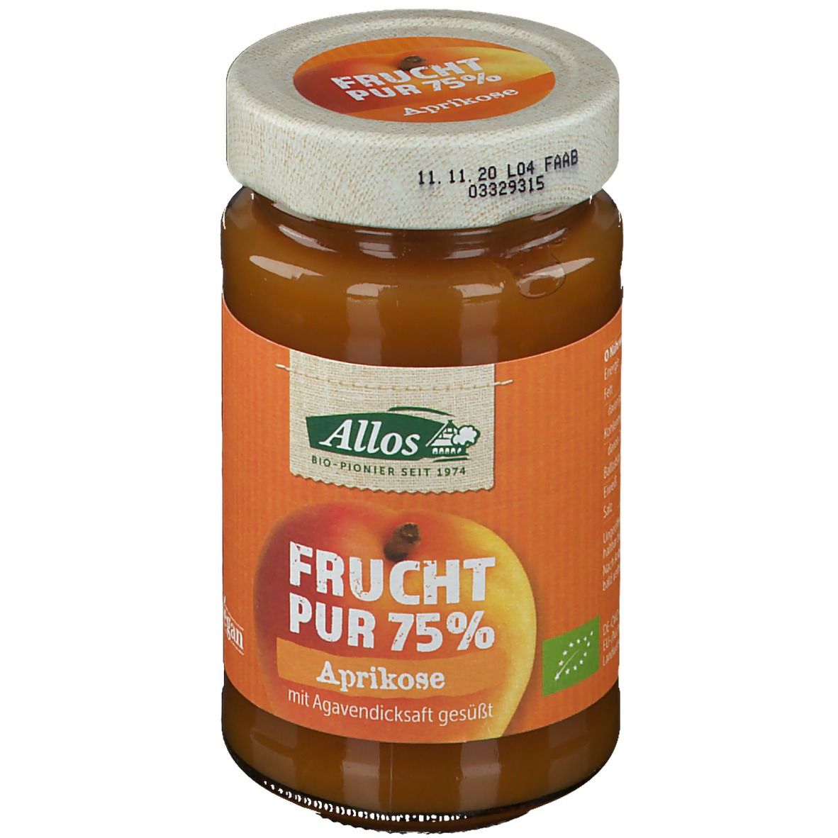 Allos Bio Frucht Pur 75 % Aprikose