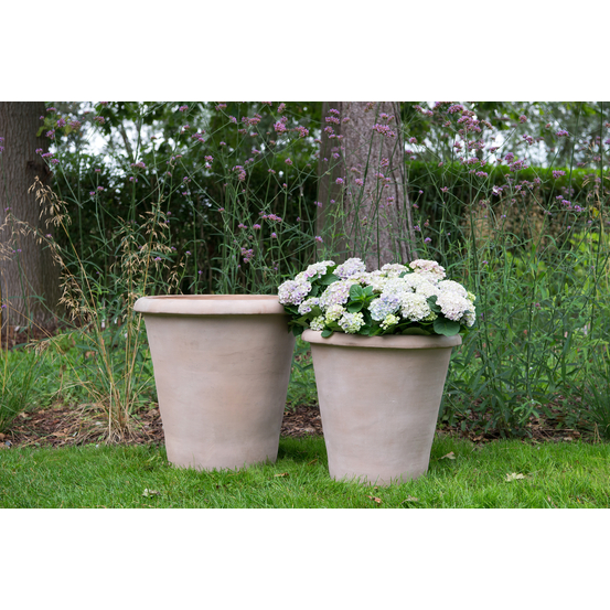 Pot terre cuite antique beige D55 H.52cm