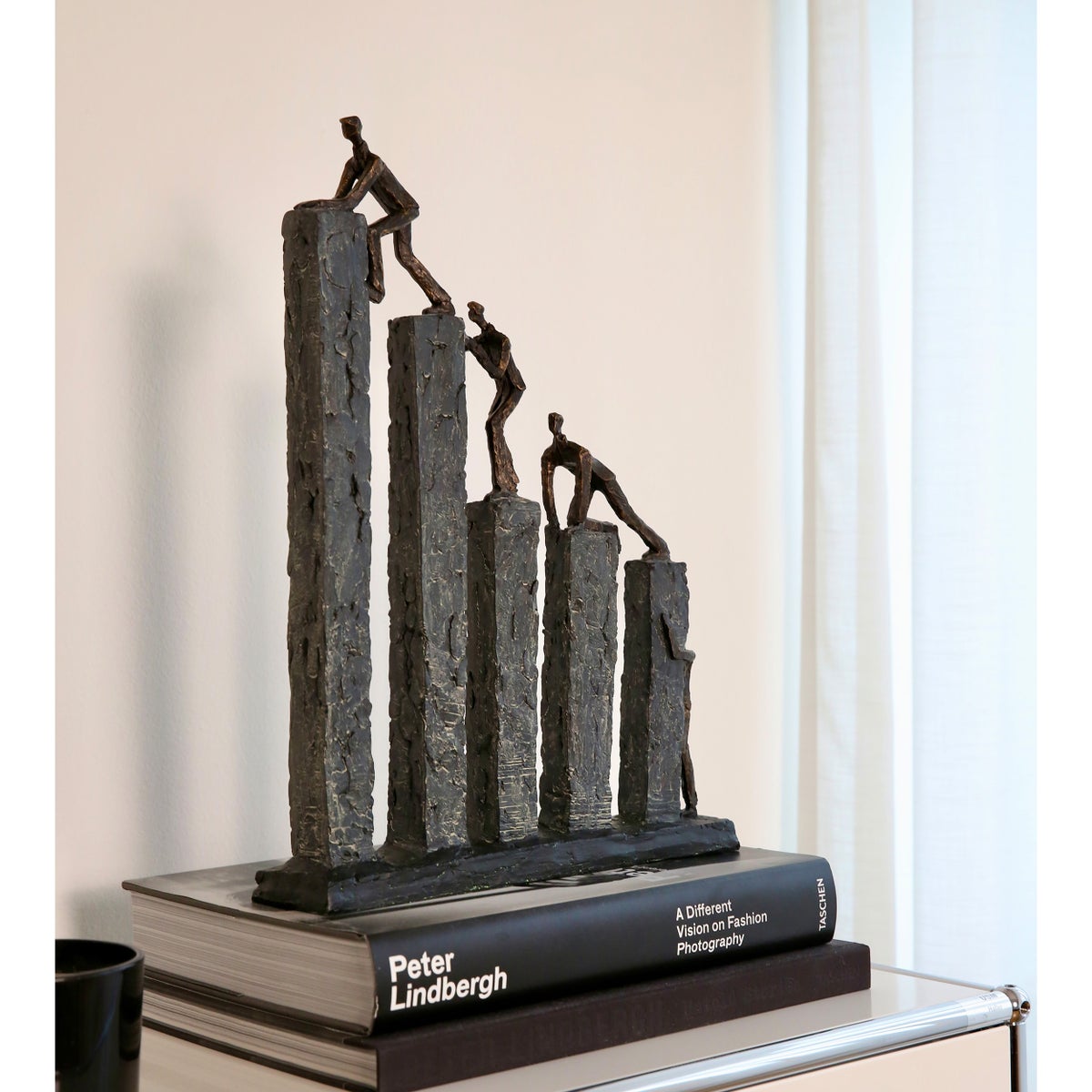 Sculptuur GILDE Decoratie Hoogte 43cm Breedte 31cm bronskleurig, grijs kunsthars