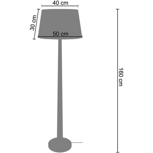 Tosel - Lámpara de pie pirámide madera natural y petroleo Beige