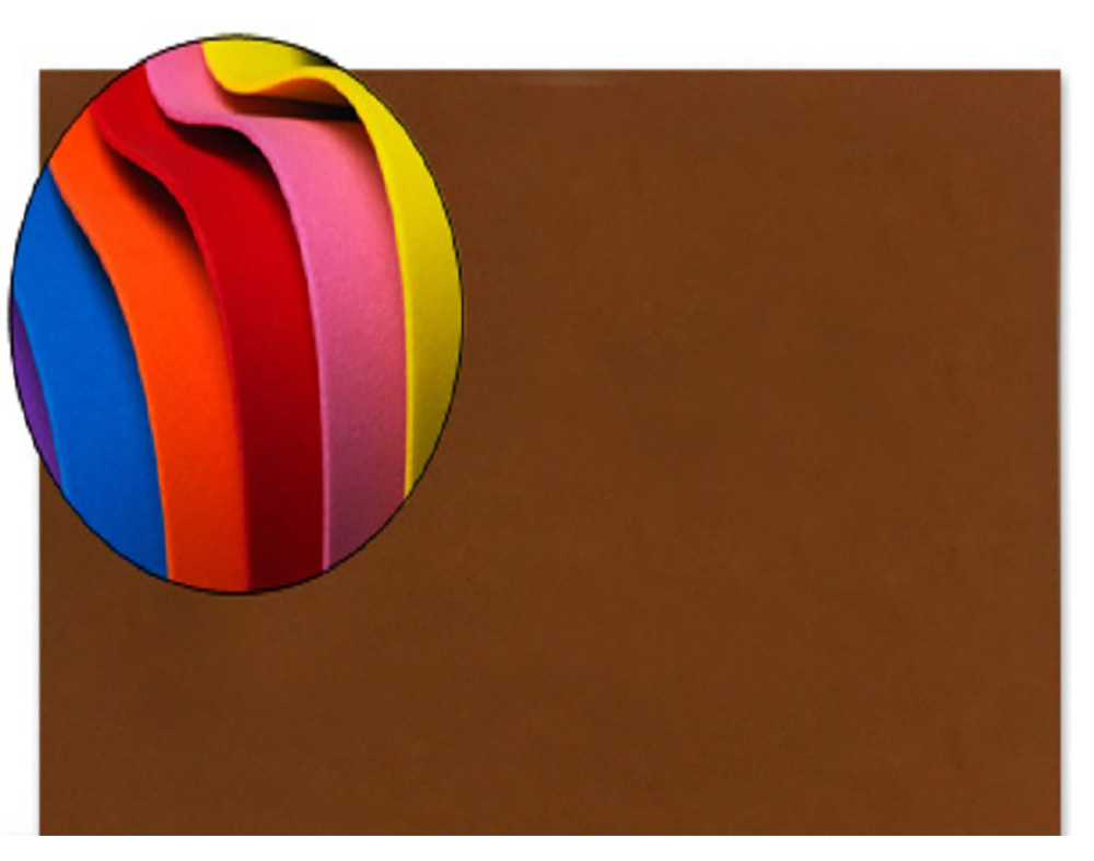 GOMA EVA MOOSGUMMI LIDERPAPEL CASTANHO 50X70CM 1.5MM