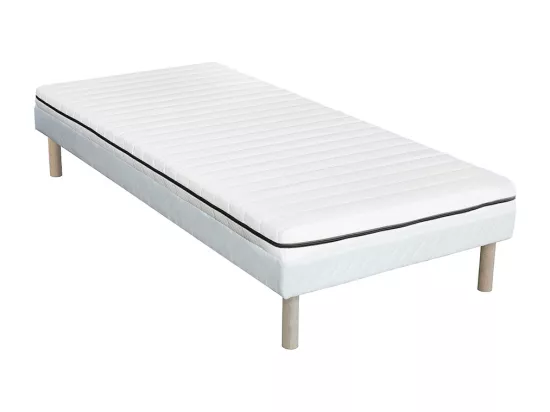 Ensemble 90 x 190 cm sommier + matelas mousse déhoussable ép.10cm - NASUS de YSMÉE