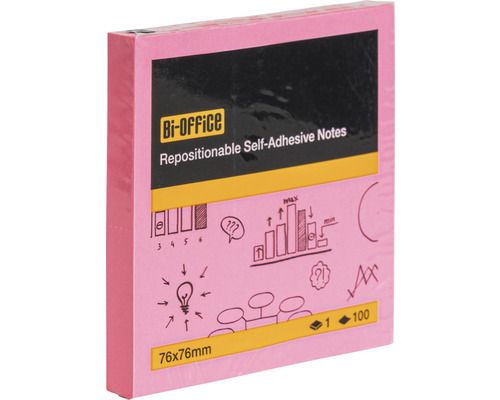Sticky notes, 100 vellen, 76x76 mm, diverse kleuren