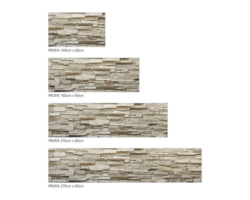 Keukenachterwand mySpotti Profix Rustical Bricks stenen muur 100 x 60 cm PX-10060-1293-HB