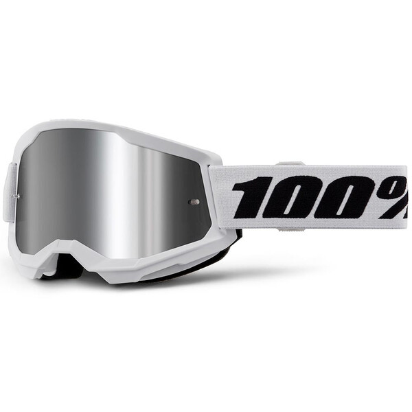 100% - Masque Strata 2 - Ecran Mirror Blanc / Argent / Iridium