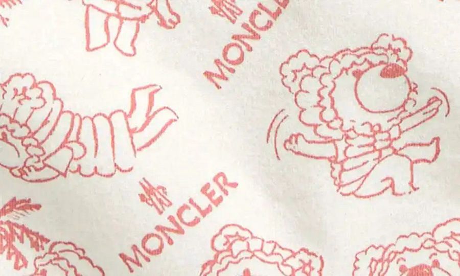 Moncler Printed Hat & Bib Set