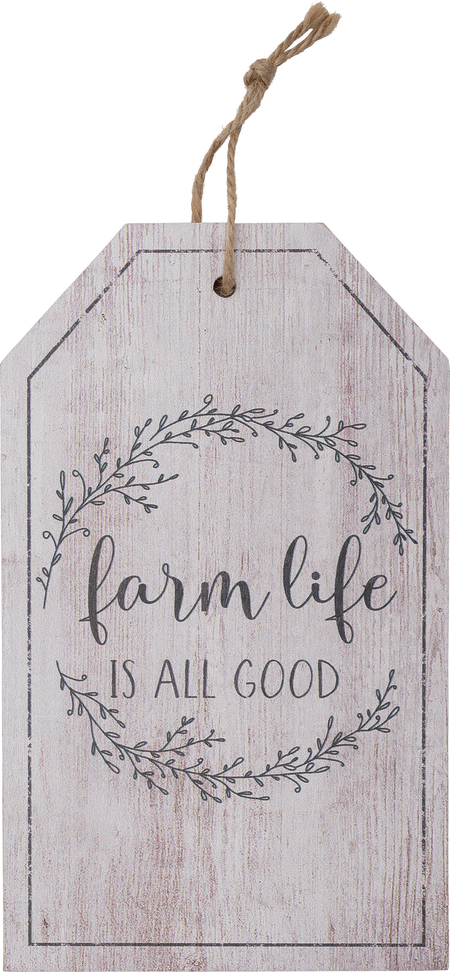 Intratuin tuin wandbord Farm zwart / wit 15 x 25 cm