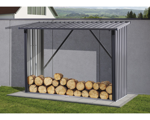Haardhoutberging XL 217 x 89 x 154,5 cm antraciet