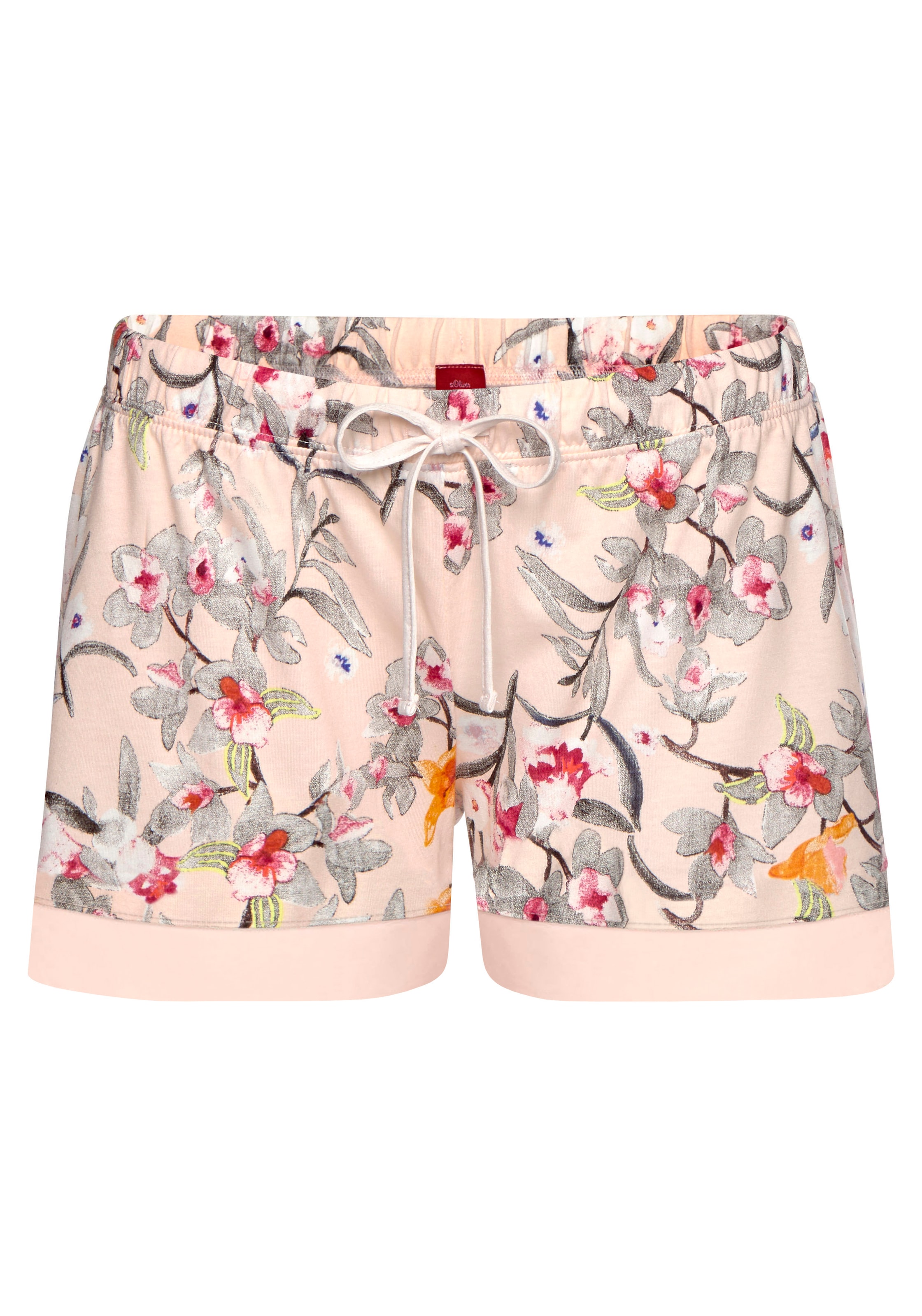s.Oliver Shorty 2 Stk. tlg., Shorty mit Blumenmuster