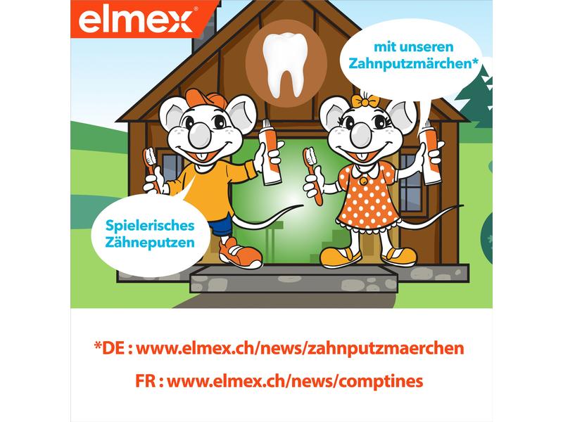 elmex Kinder-Zahnbürste 2-6 Jahre Weich 1 Stück assortiert Zahnbürste für eine schonende Reinigung der Milchzähne