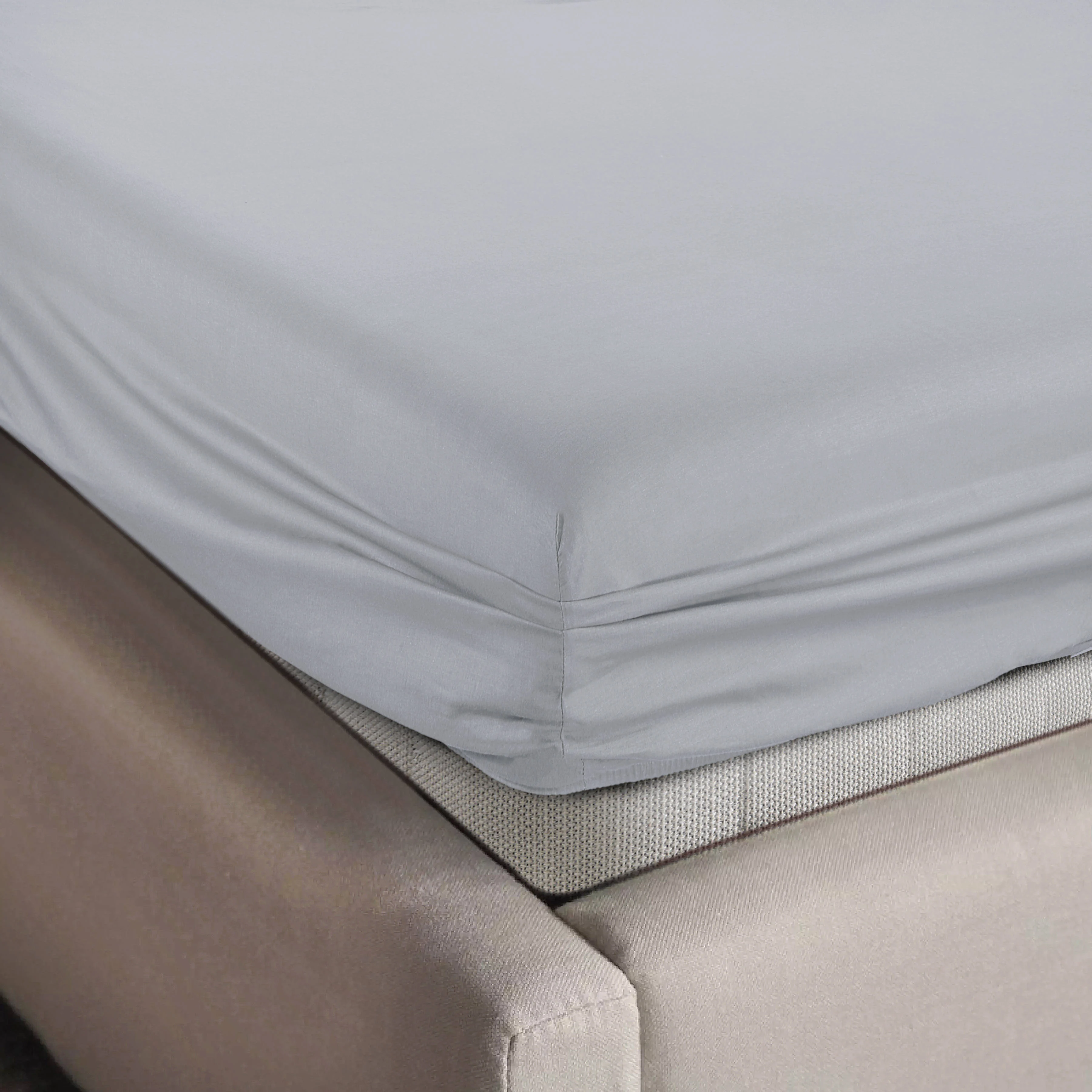 NOUS Living hoeslaken jersey 140x200/220 lichtgrijs