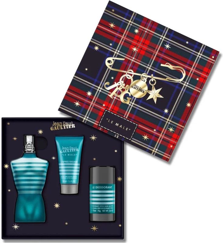 Jean Paul Gaultier - Le Male - Geurset - Eu de Toilette - Aftershavebalsem - Deodorantstick