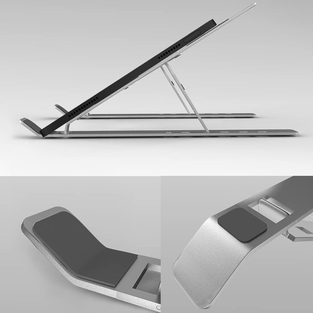 Faltbare 6-Höhen Halterung Alu Ständer für Laptop / MacBook / Tablet (bis 18