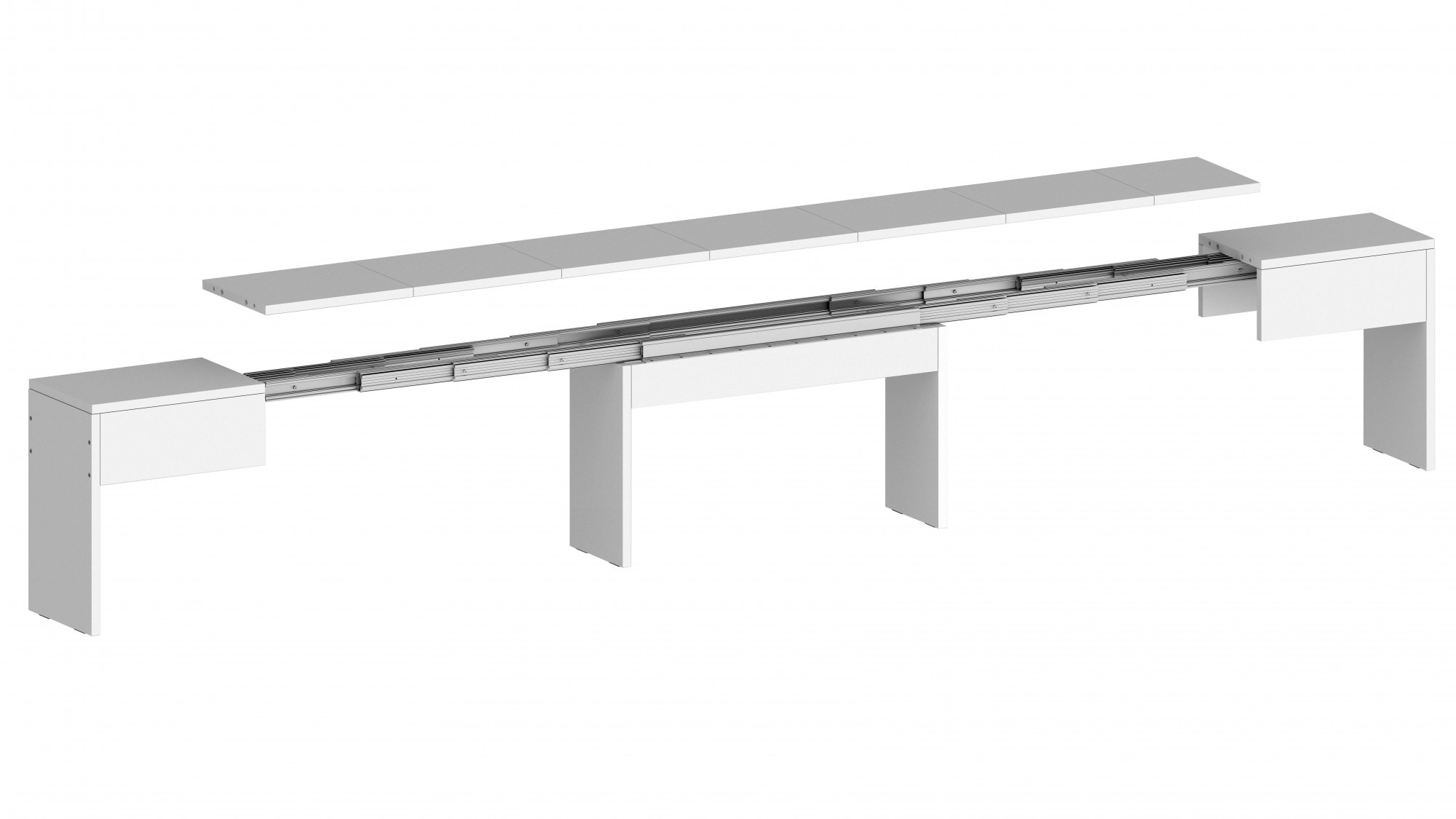 INOSIGN Sitzgruppe »Praktika« Spar-Set, Set beinhaltet 2 Bänke, 2 Stk. tlg. Je Bank ausziehbar bis 290 cm
