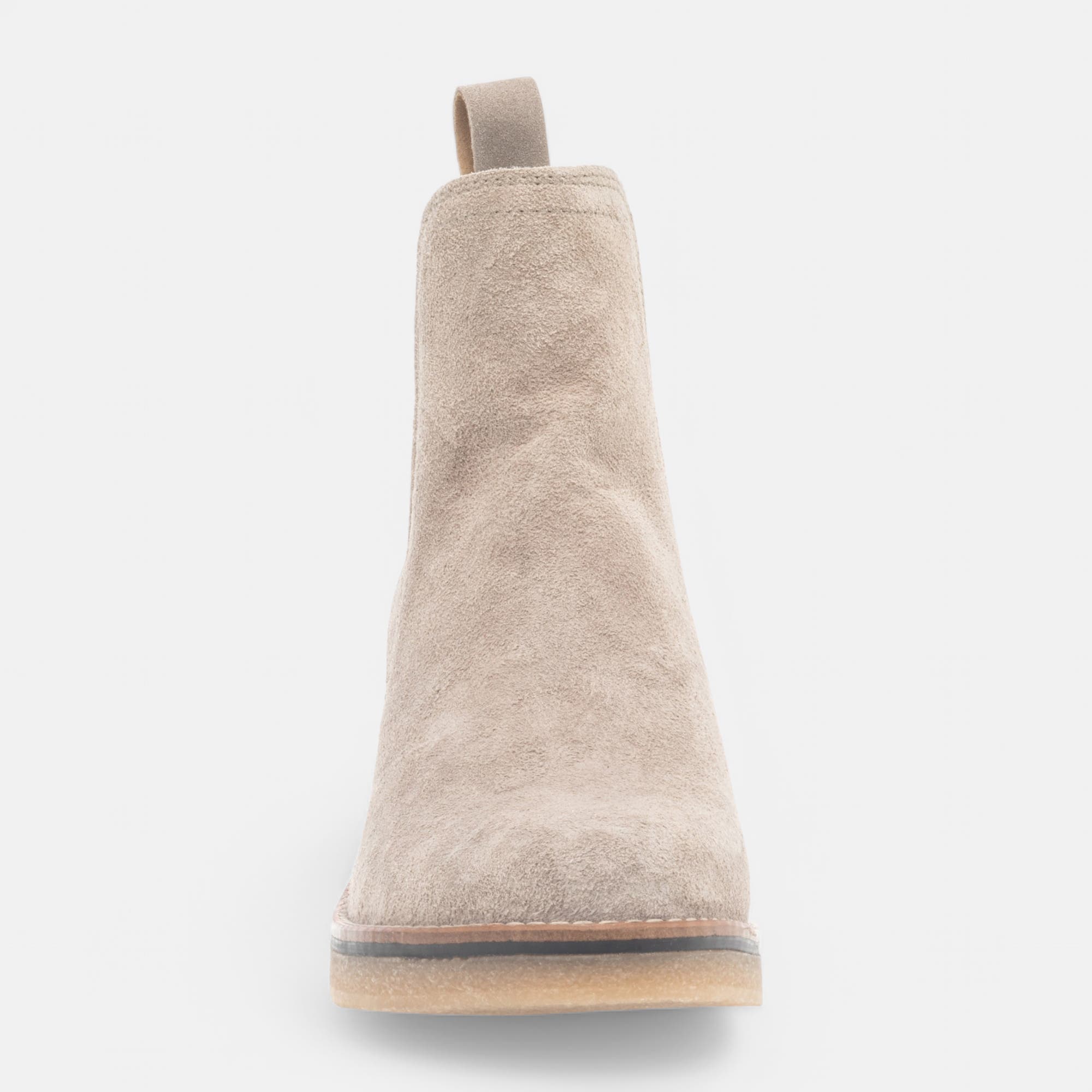 Boots à talon Femme en cuir beige