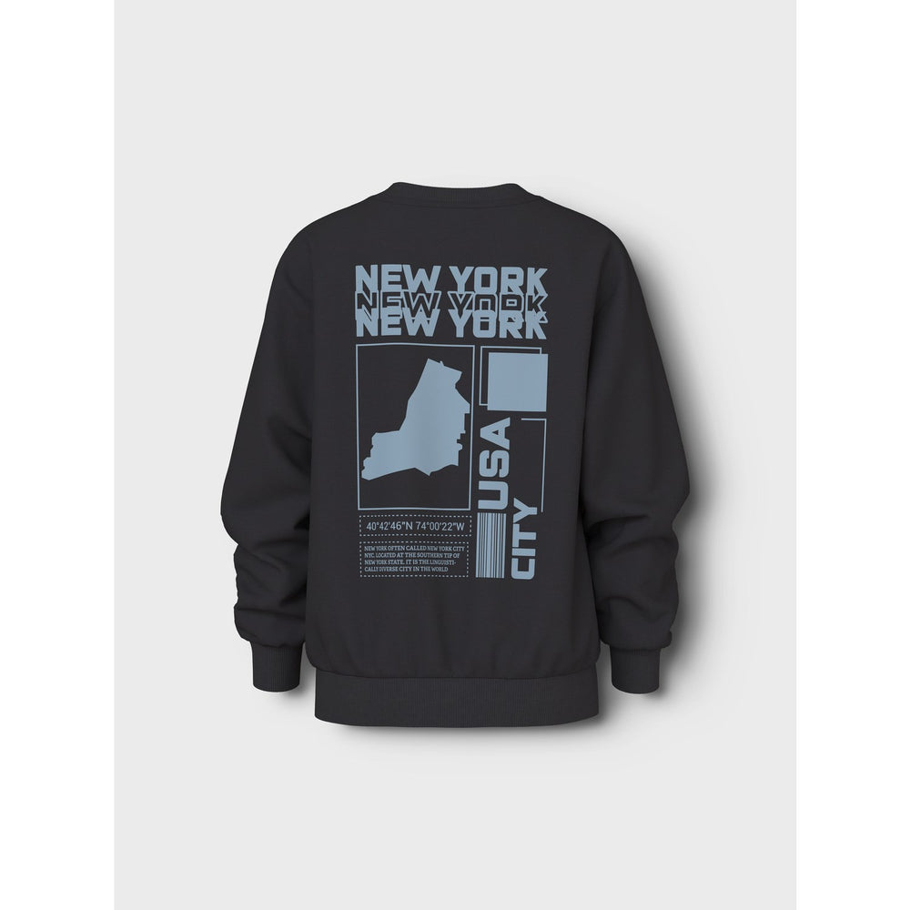 Køb Name It Black New York 1982 Nkmvasha Ls Nreg Sweat Unb