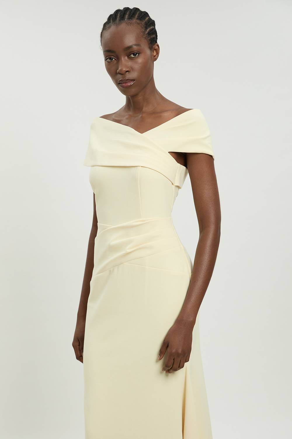 KarenMillen Robe Maxi Bandeau En Viscose Stretch Compacte