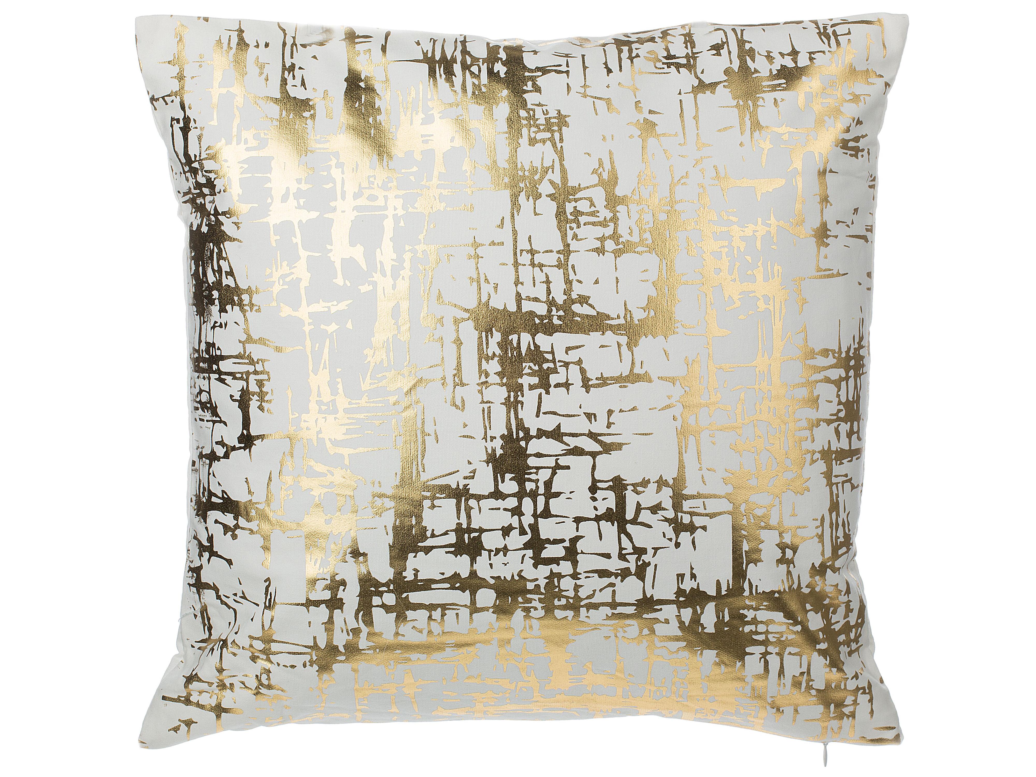 Set van 2 sierkussens GARDENIA Katoen 45 x 45 cm Goud abstract patroon
