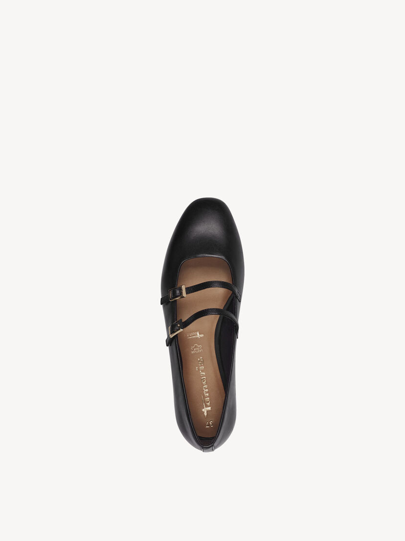 Leren Ballerina - zwart