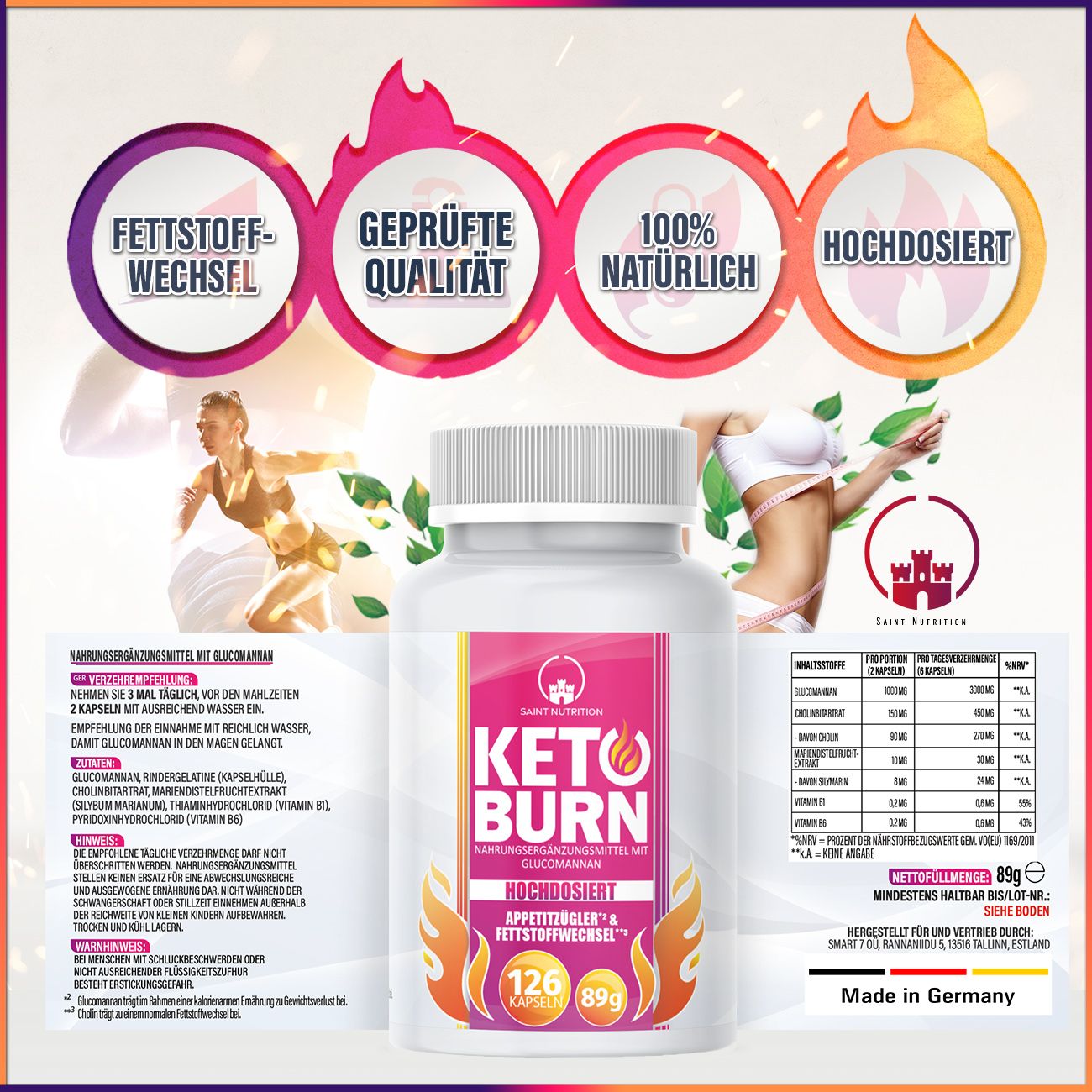 Saint Nutrition | Keto Burn | zum Abnehmen