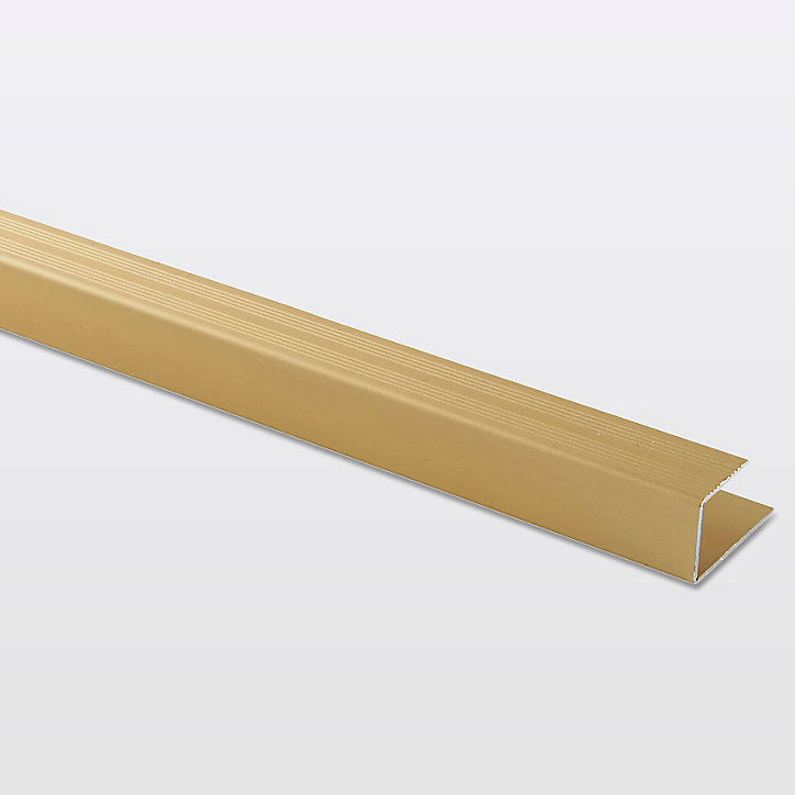 Profilé de finition en U en aluminium pour sol , décor doré mat GoodHome 15,5 x 930 mm