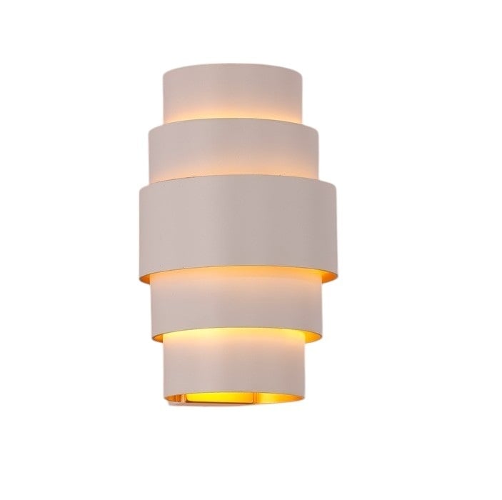 Artdelight Wandlamp Rolls Wit-Goud 2 x G9 fitting Hoogte 22cm