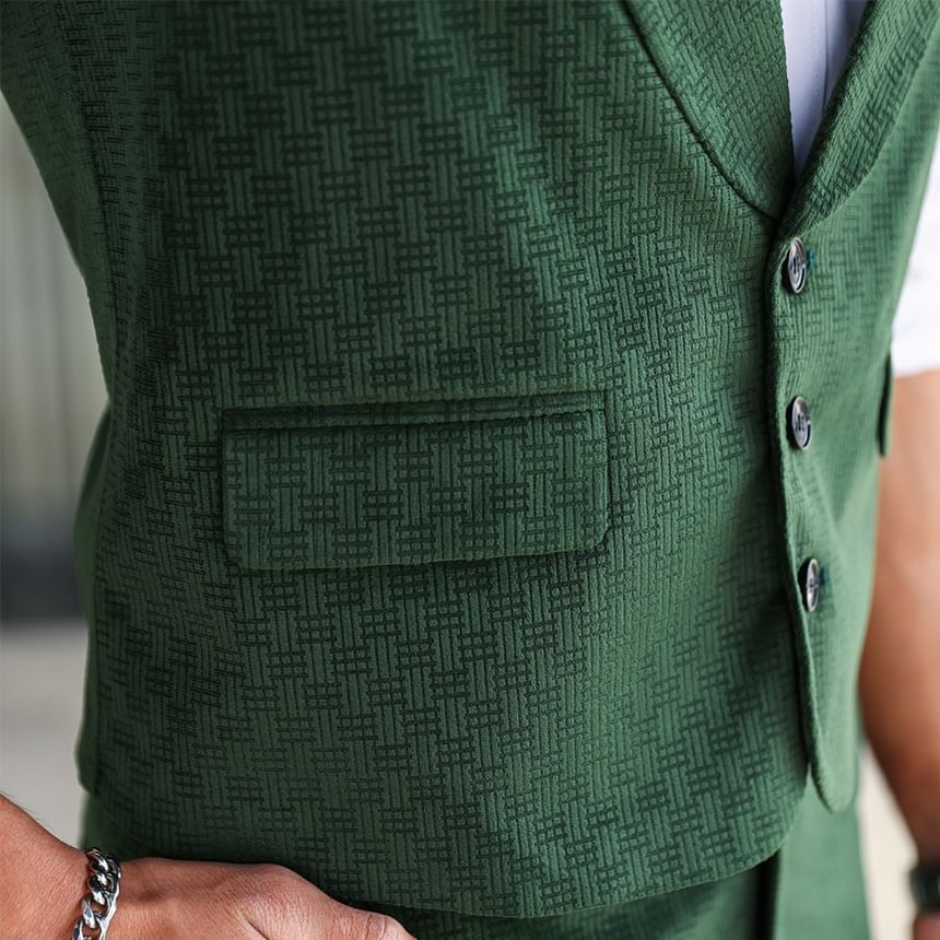 FORSETI - Sjaalkraag enkelrijs vest