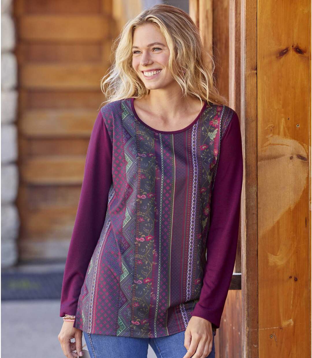 Tunique Imprimée Motif Patchwork