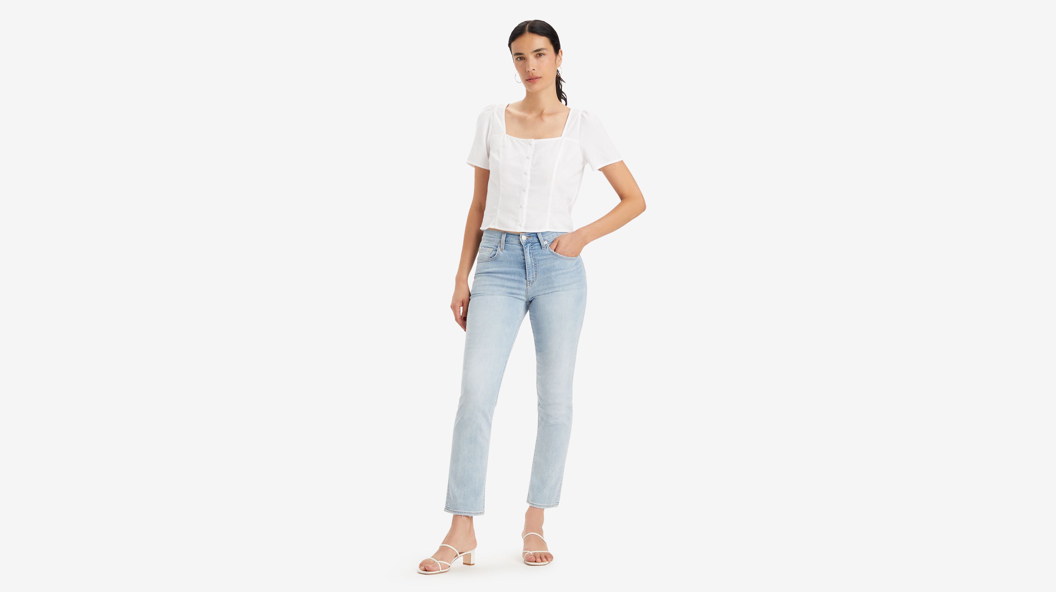 Jean 724™ taille haute Straight Lightweight - Cool Bright In Blue - Bleu