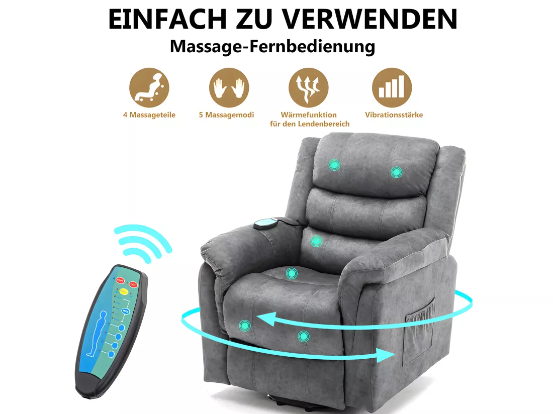 Fauteuil relax Électrique en tissu - Girs - Sweiko