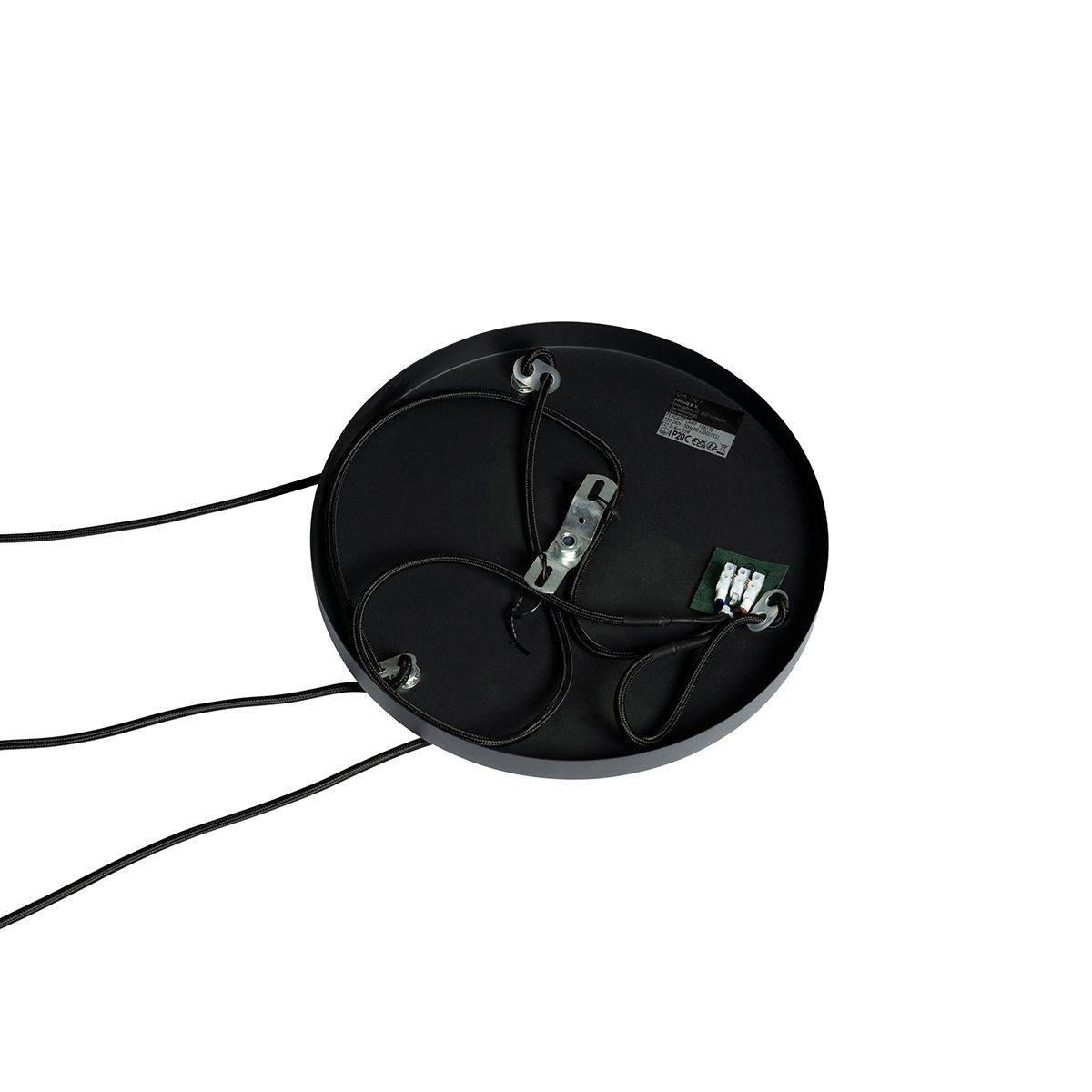 Retro hanglamp zwart met helder glas rond 3-lichts - Eclipse