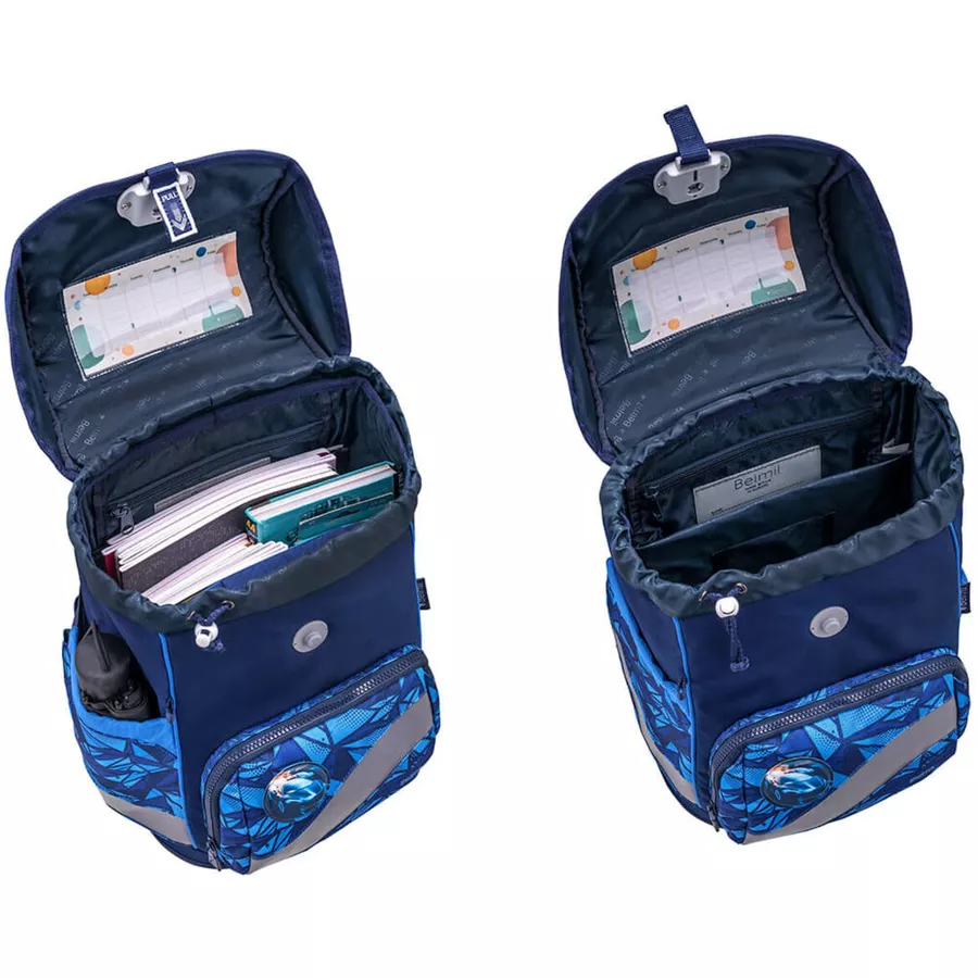Belmil Schulranzen Premium Smarty Plus Set 5-teilig Glacier Blue