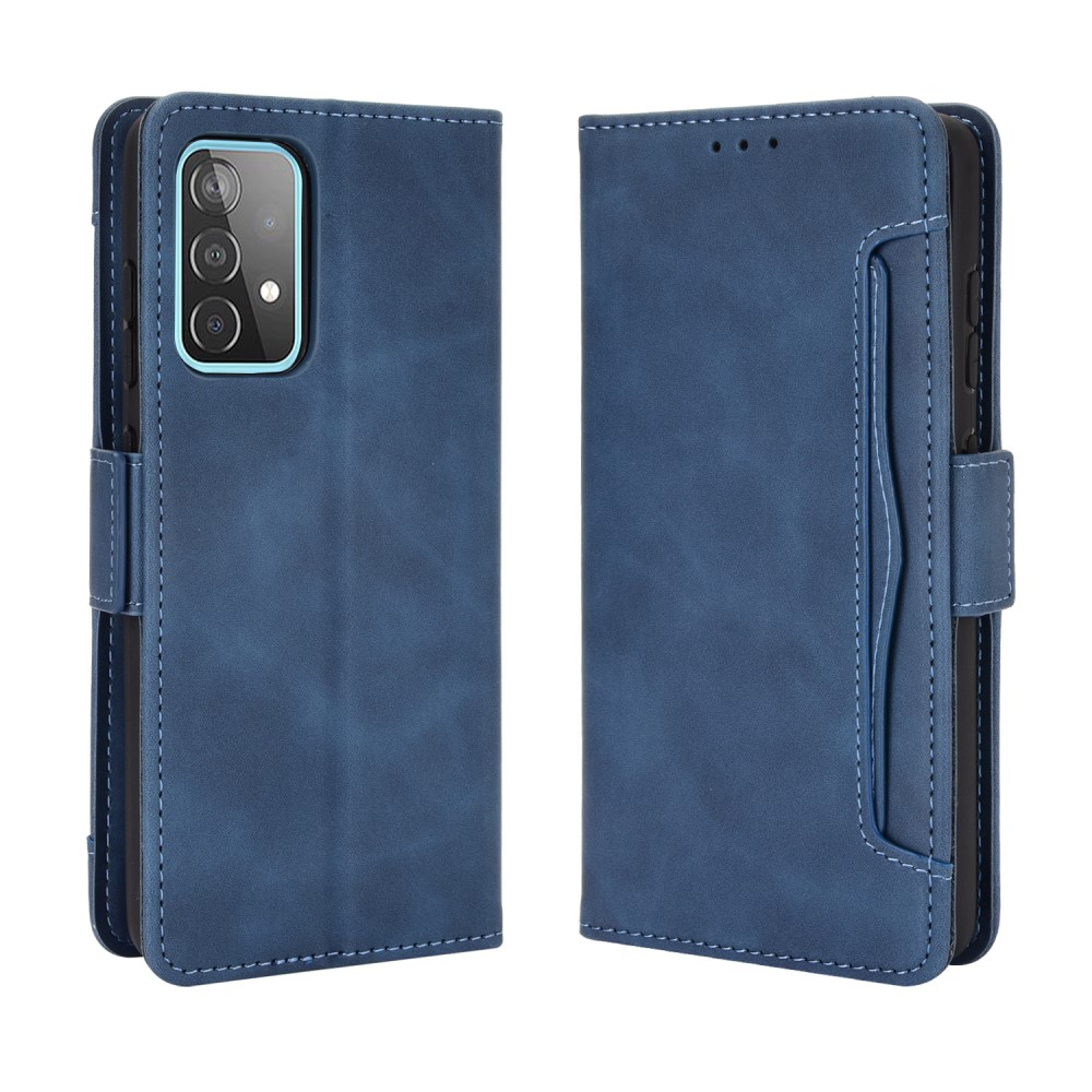 Samsung Galaxy A52s 5G / A52 (5G) Leder Tasche Flip Cover im Retro Look mit Kartenfächer - Blau