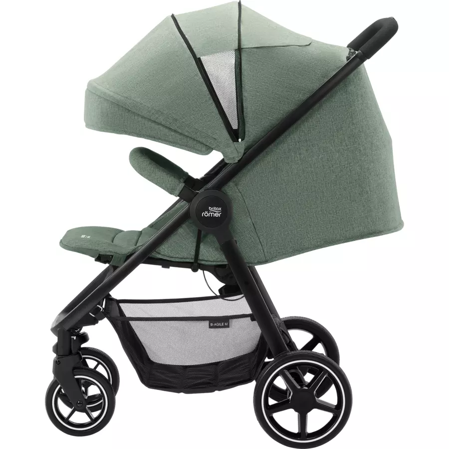 Britax Römer Buggy B-Agile M Jade Green inklusive Babyschale Baby-Safe Core i-Size Space Black plus Basisstation Core und Adapter