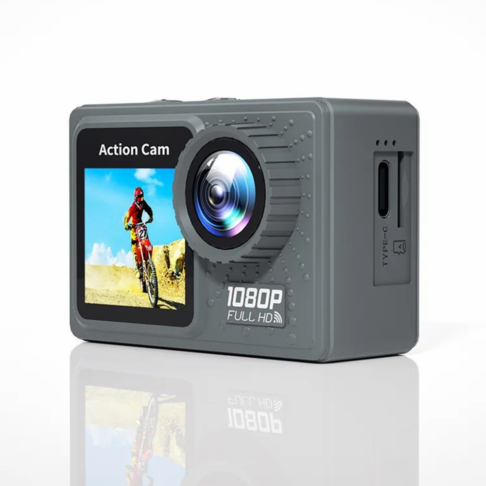 1080p Full HD Action Cam WiFi Kamera mit 120° Weitwinkel Linse und Dual Display (2.0