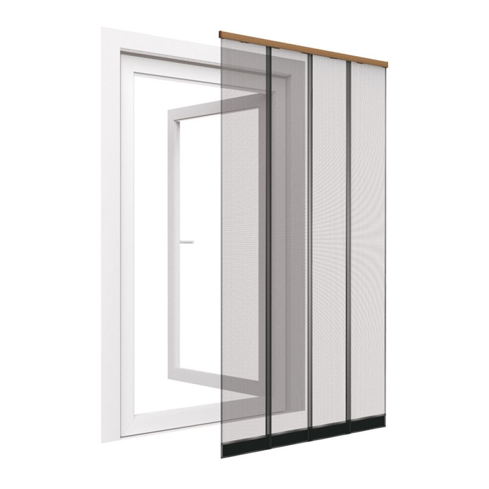 INSEKTSNETT EASY LIFE LAMELLGARDIN 4 DELER 100X220CM SVART