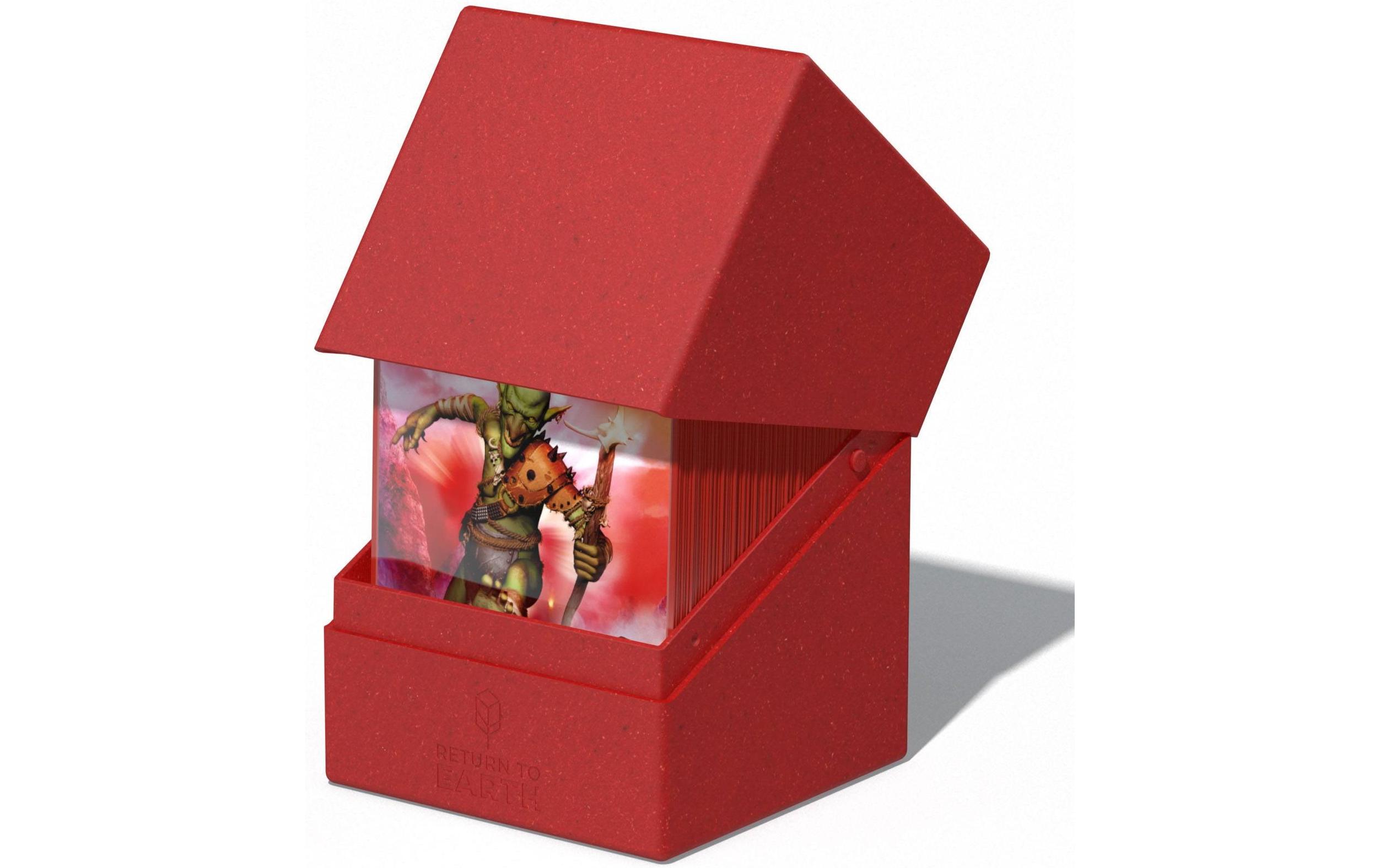 Kartenbox Return To Earth Boulder Deck Case 100+ RotHochwertige Aufbewahrungsbox für Karten der Standardgrösse