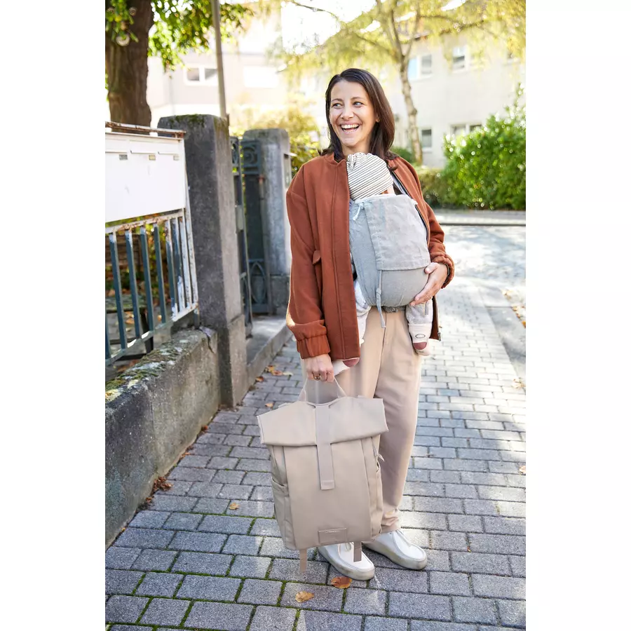 LÄSSIG Wickelrucksack Rolltop Up Backpack taupe