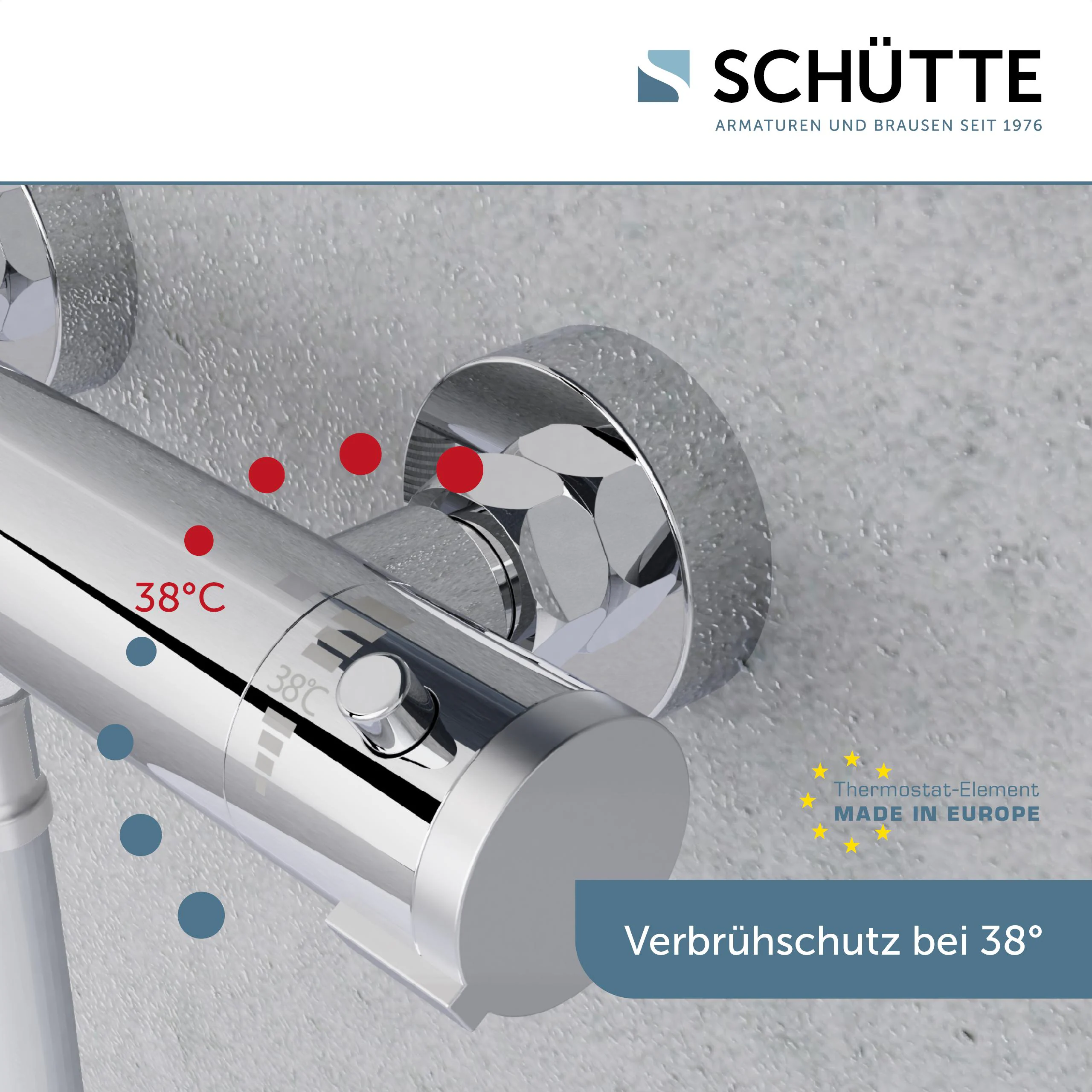 SCHÜTTE Duscharmatur LONDON mit Thermostat, Chrom