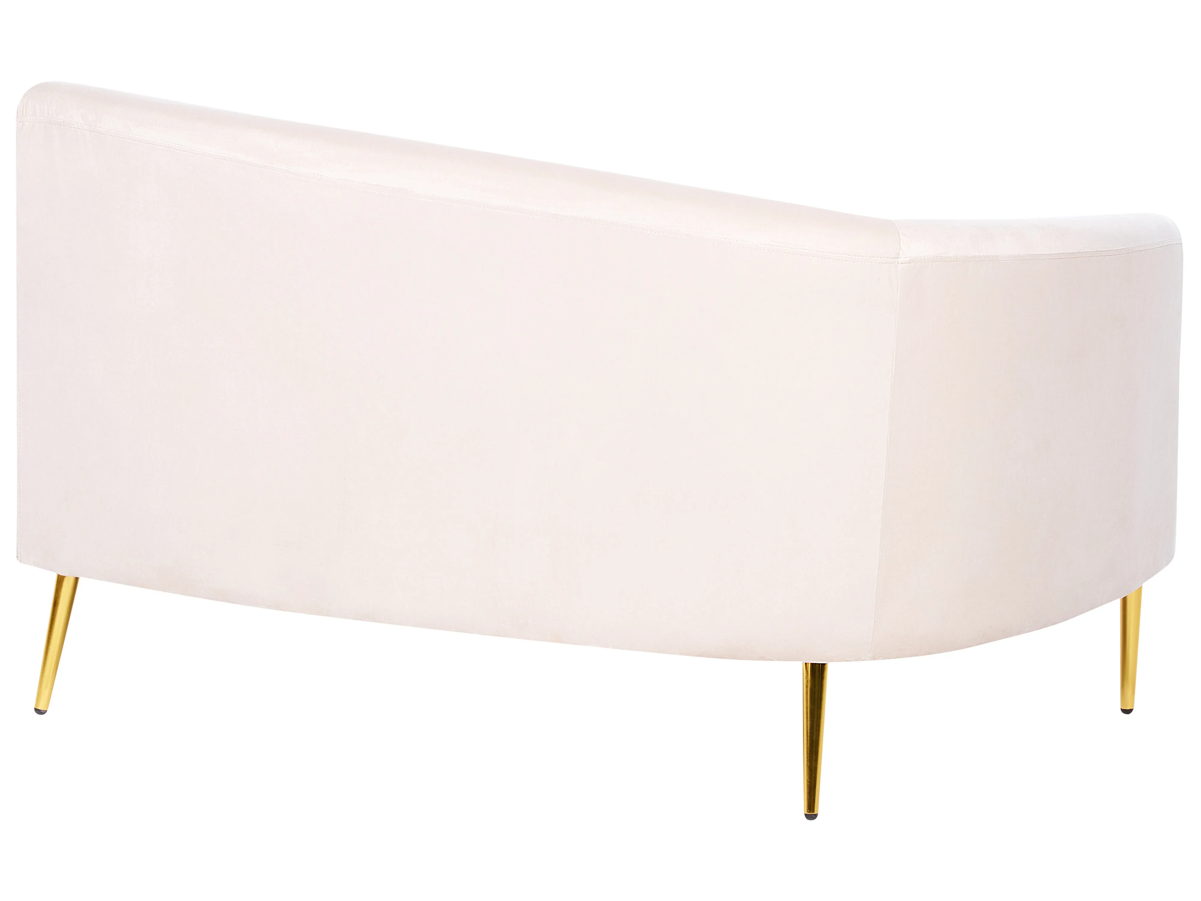 Halfronde bank 4-zits MOSS Fluweel Lichtbeige