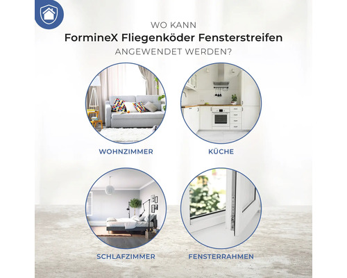 Vliegenlokstof, vliegenvanger, vliegenval, Protect Home raamstrips, 12 stuks.
