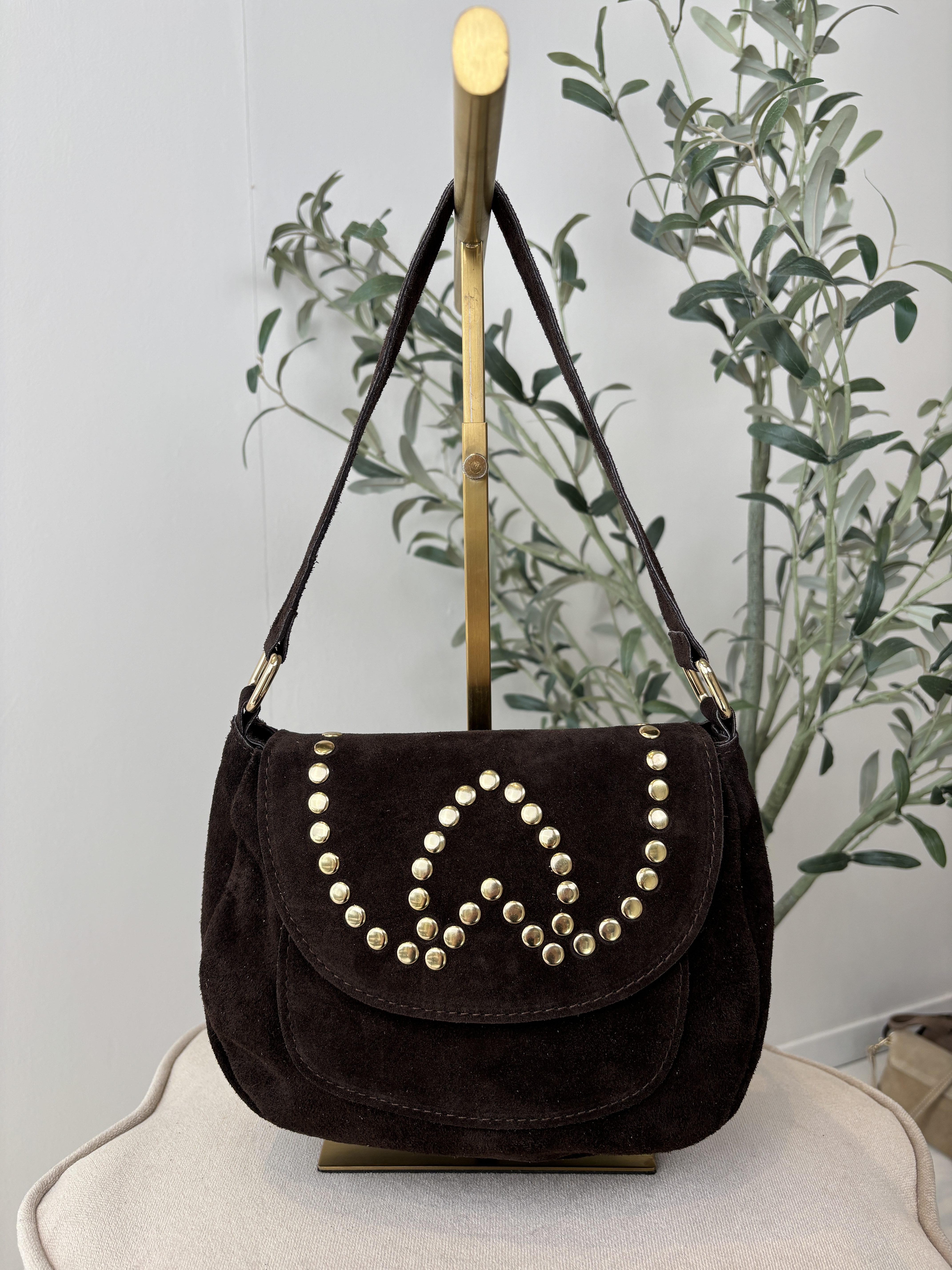 Winona Bag - Suede Donker Bruin